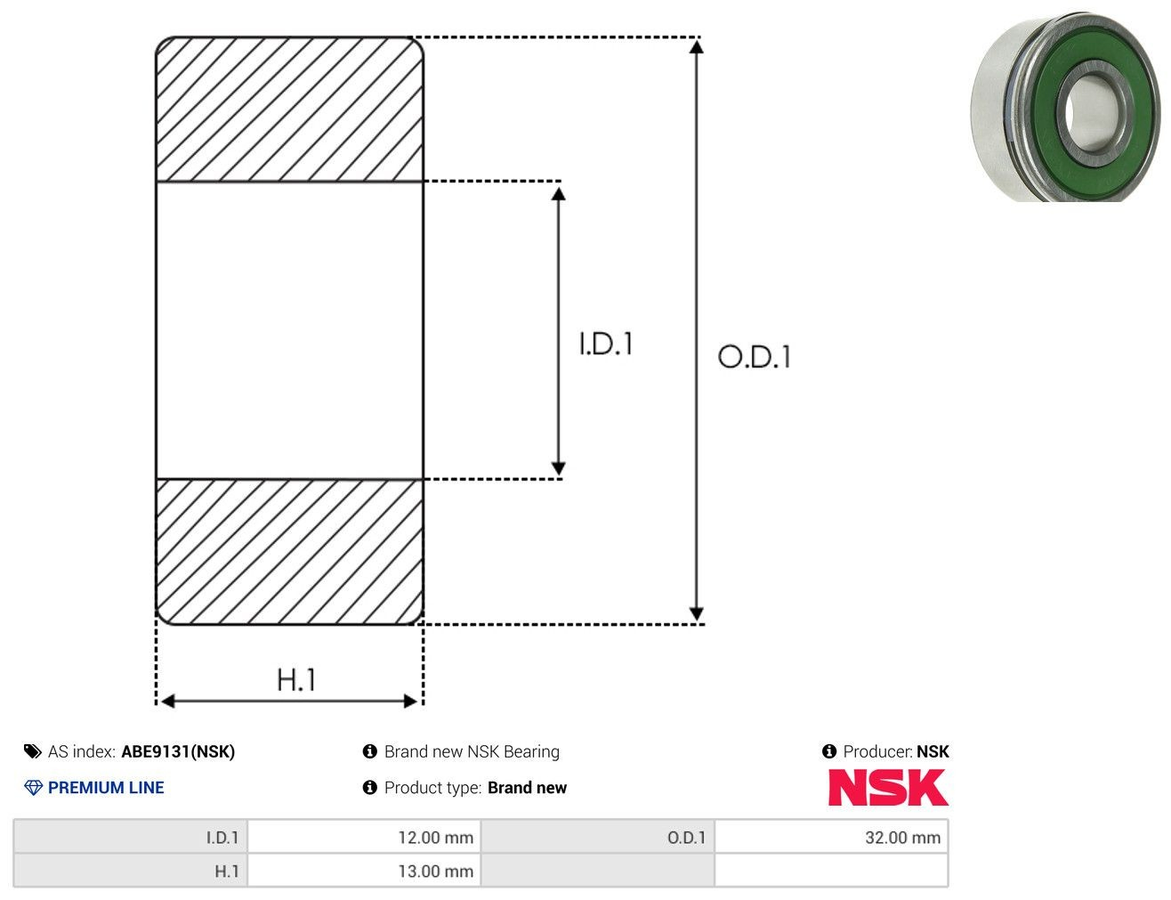 Rodamiento de alternador Nissan Murano SUV (Z50) (2004 - 2008) precio, desde 5,72 EUR