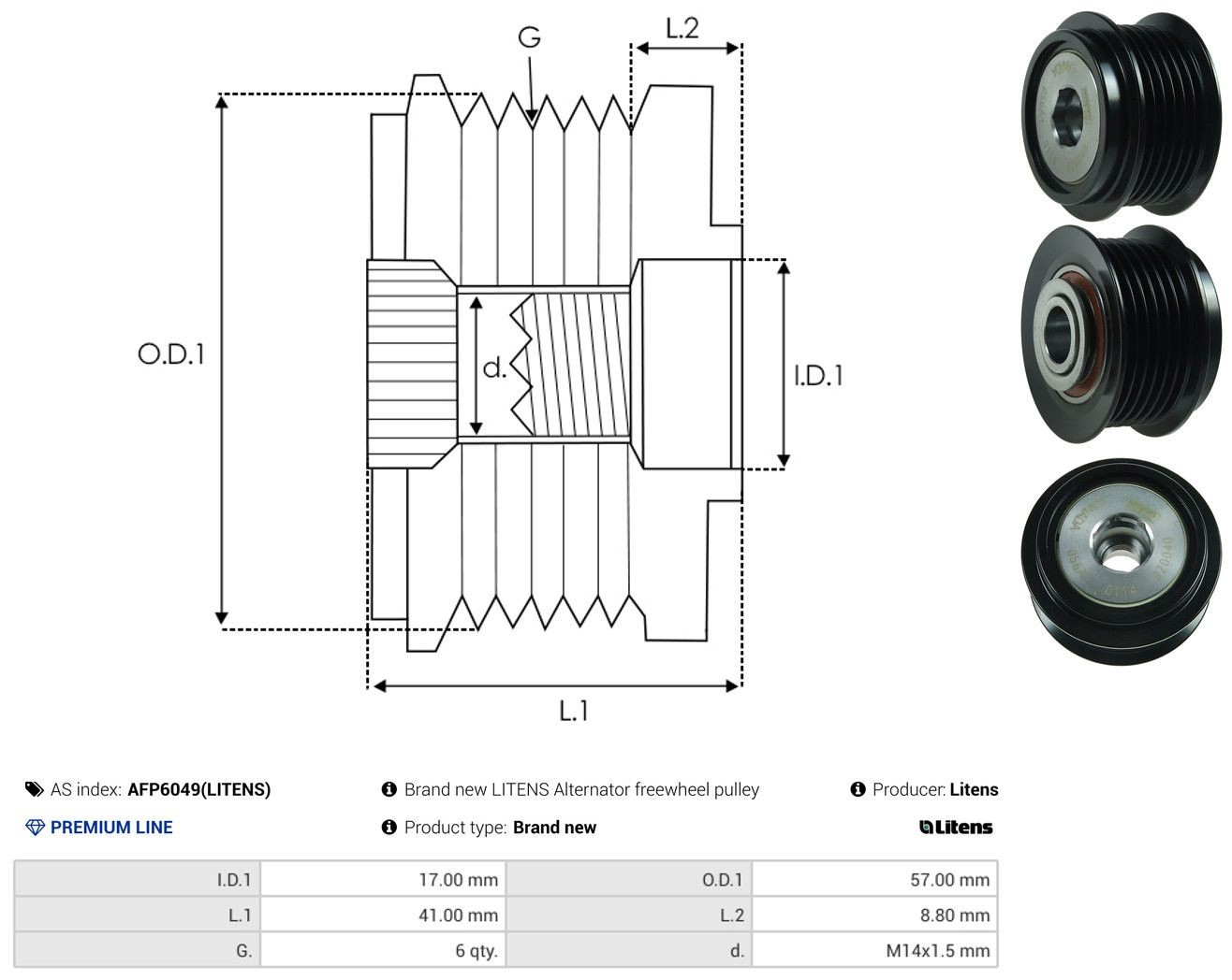 Rueda libre alternador  para Land Rover Discovery III LR3