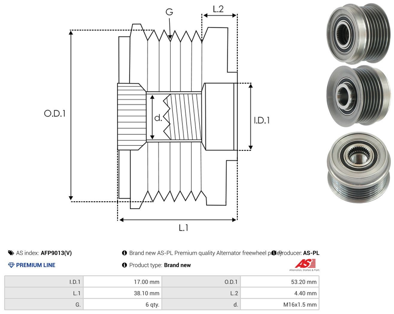 Polea de alternador Ford Maverick II