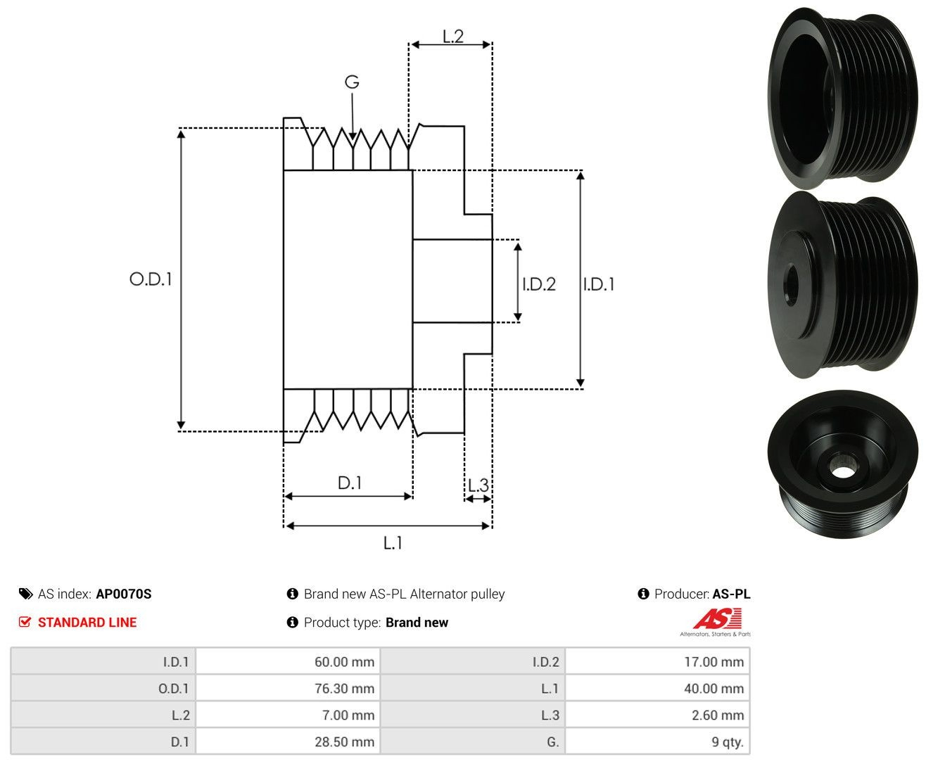  Polea alternador Mercedes Benz Truck TRUCK ACTROS 