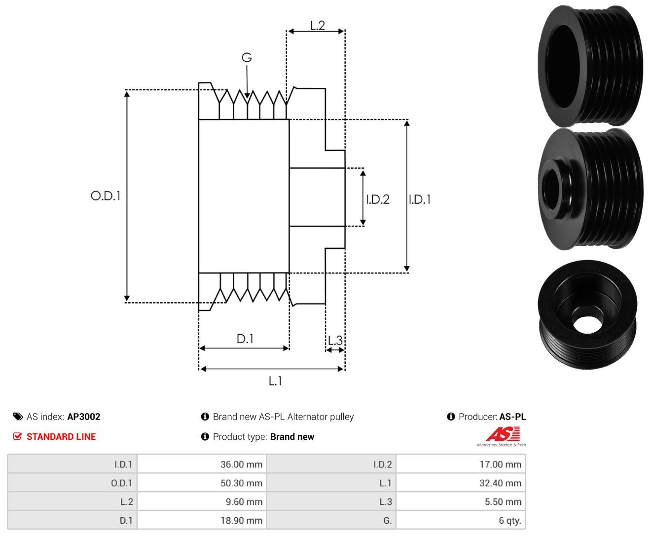 Rueda libre alternador  para Opel Frontera B 6B
