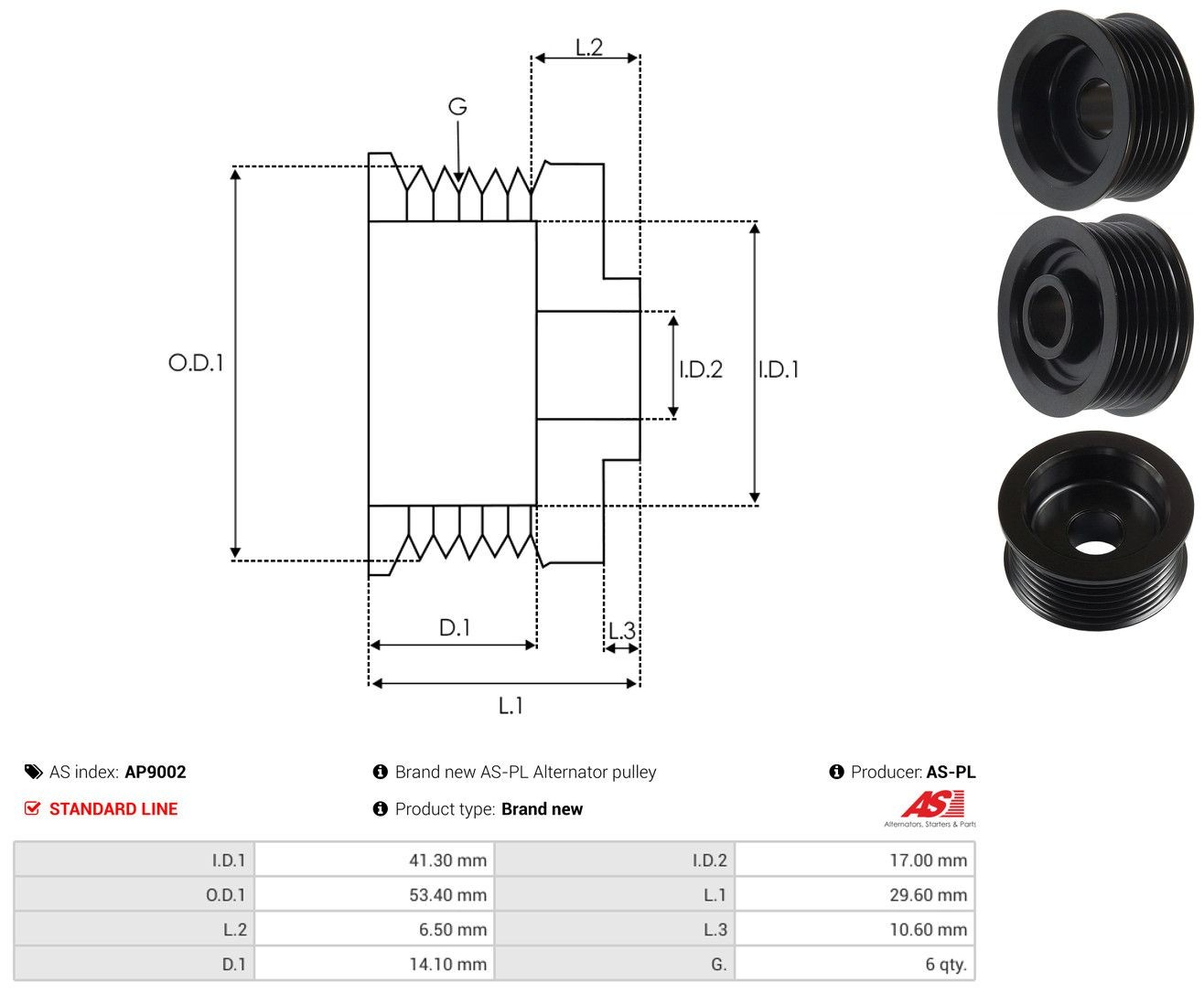 Rueda libre alternador  para Jaguar X-type  CF1