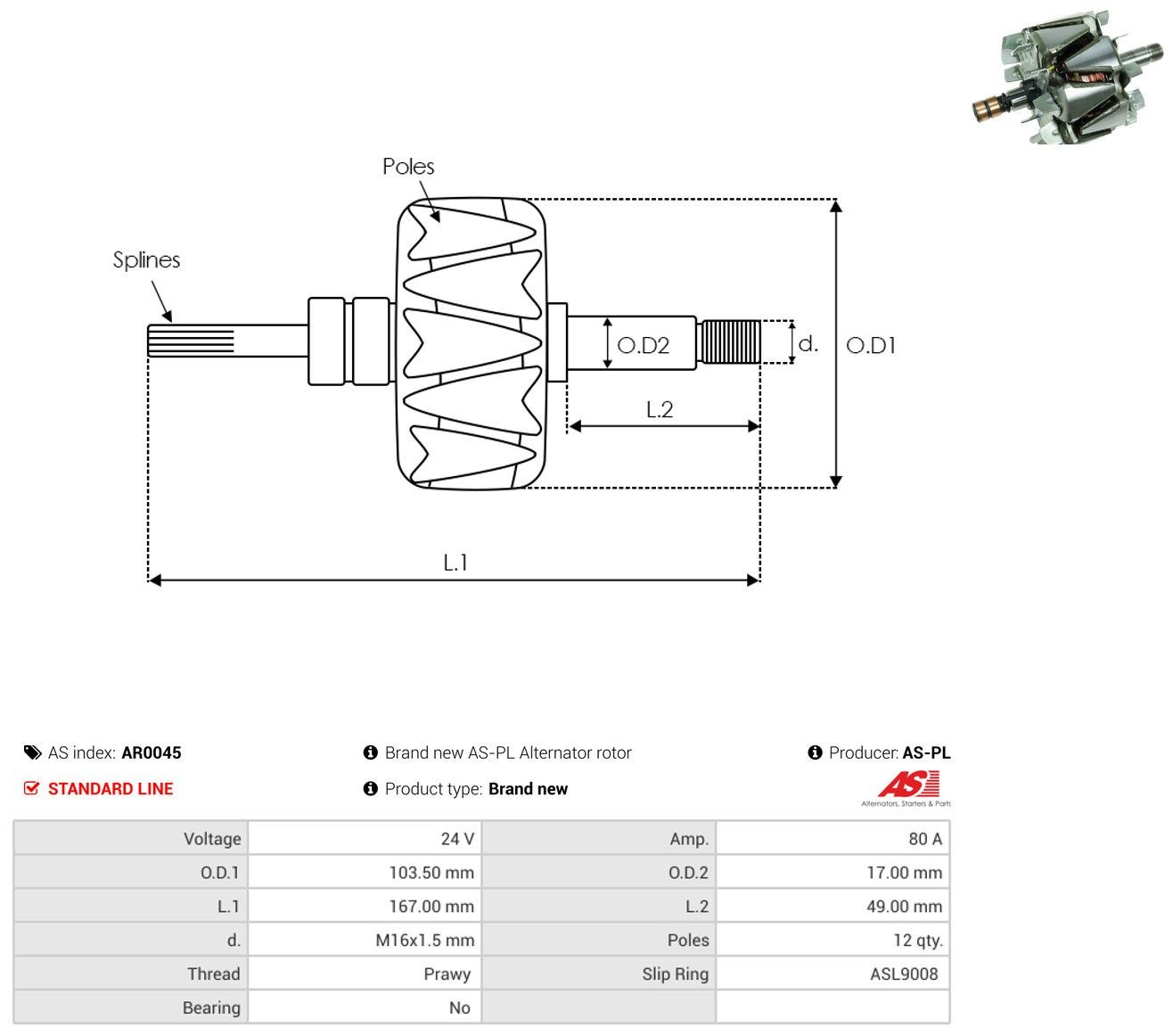 Rotor del alternador DAF 105 XF camiones tractores (2005 - 2013) precio, desde 73,01 EUR