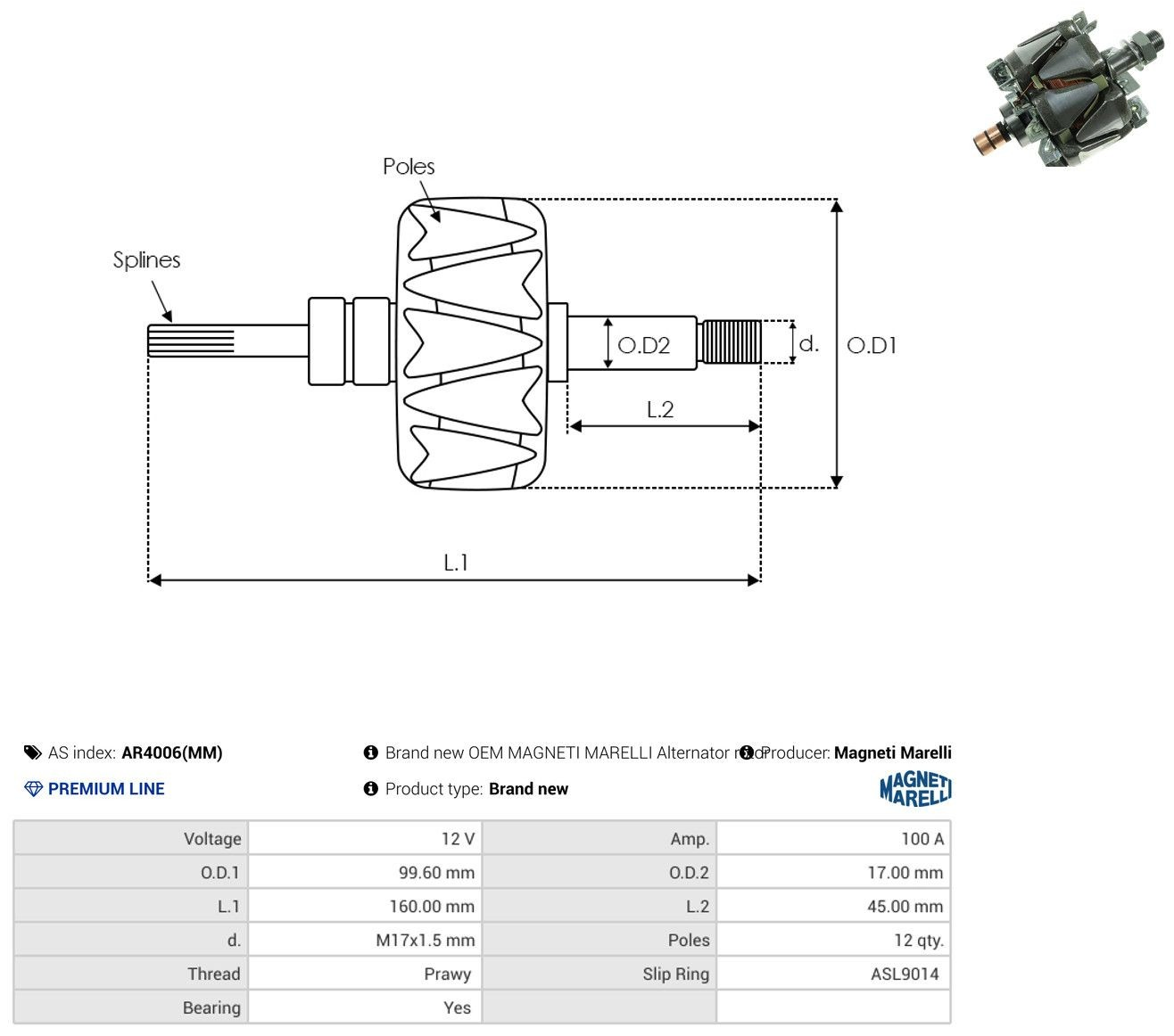 Rotor del alternador Fiat Bravo 2