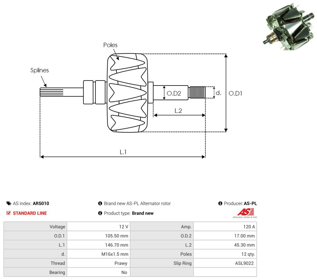 Rotor del alternador Nissan Pathfinder SUV (R51M) (2005 - 2012) precio, desde 63,48 EUR