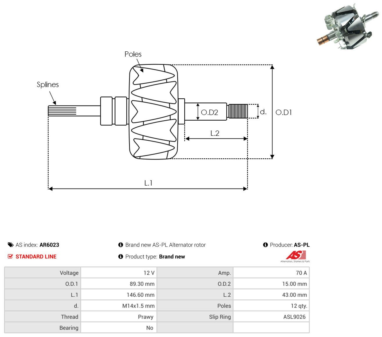 Comprar Rotor del alternador Toyota Land Cruiser PRADO ASIA J12