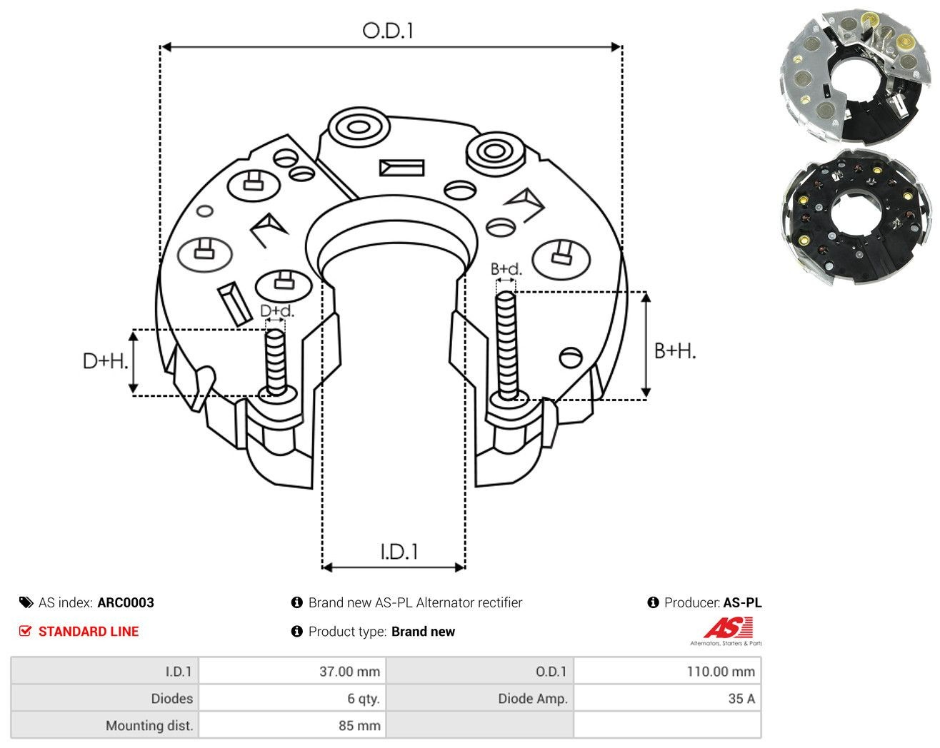  Puente de diodos, alternador Volkswagen Golf 3