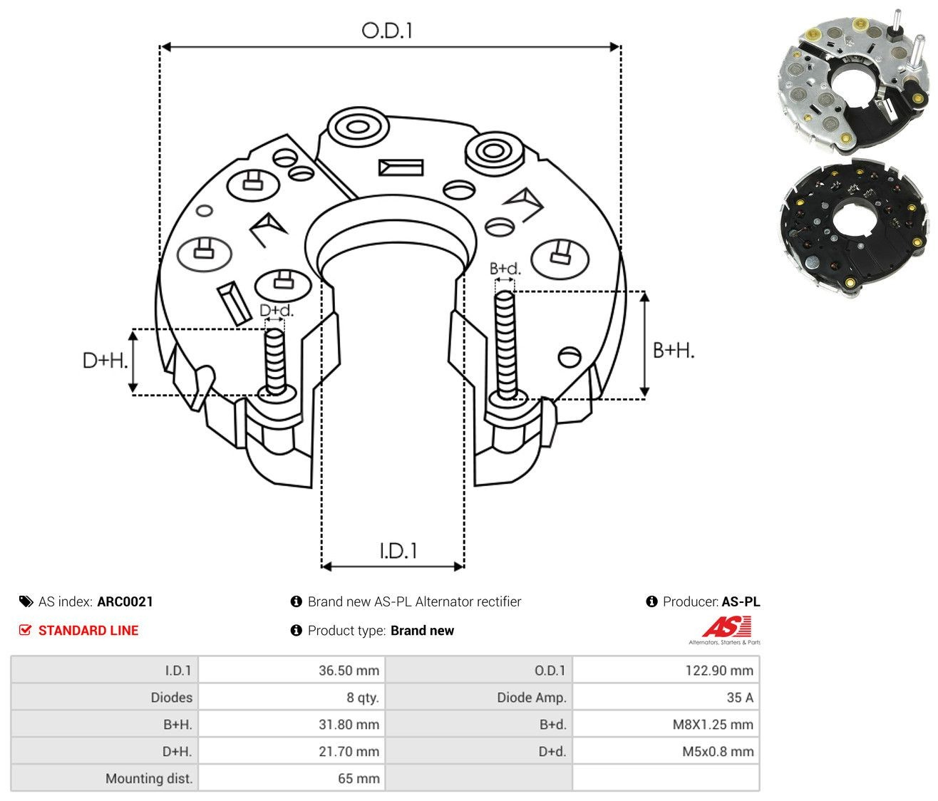 Puente de diodos, alternador para Mercedes S  W126