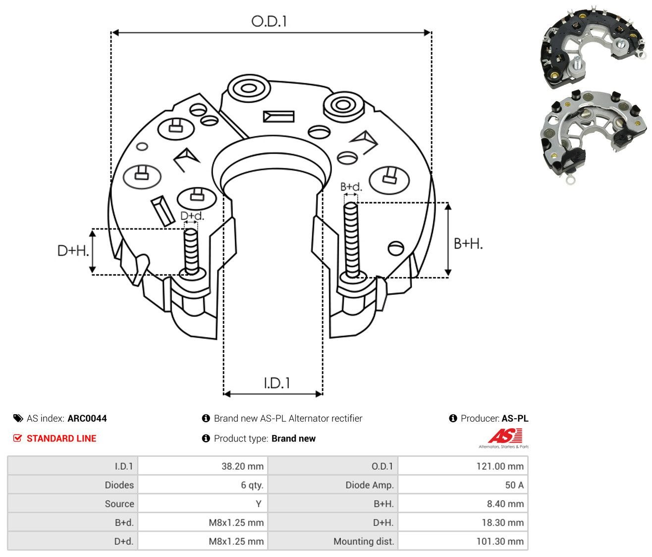 Comprar Puente de diodos, alternador Mercedes A  W168