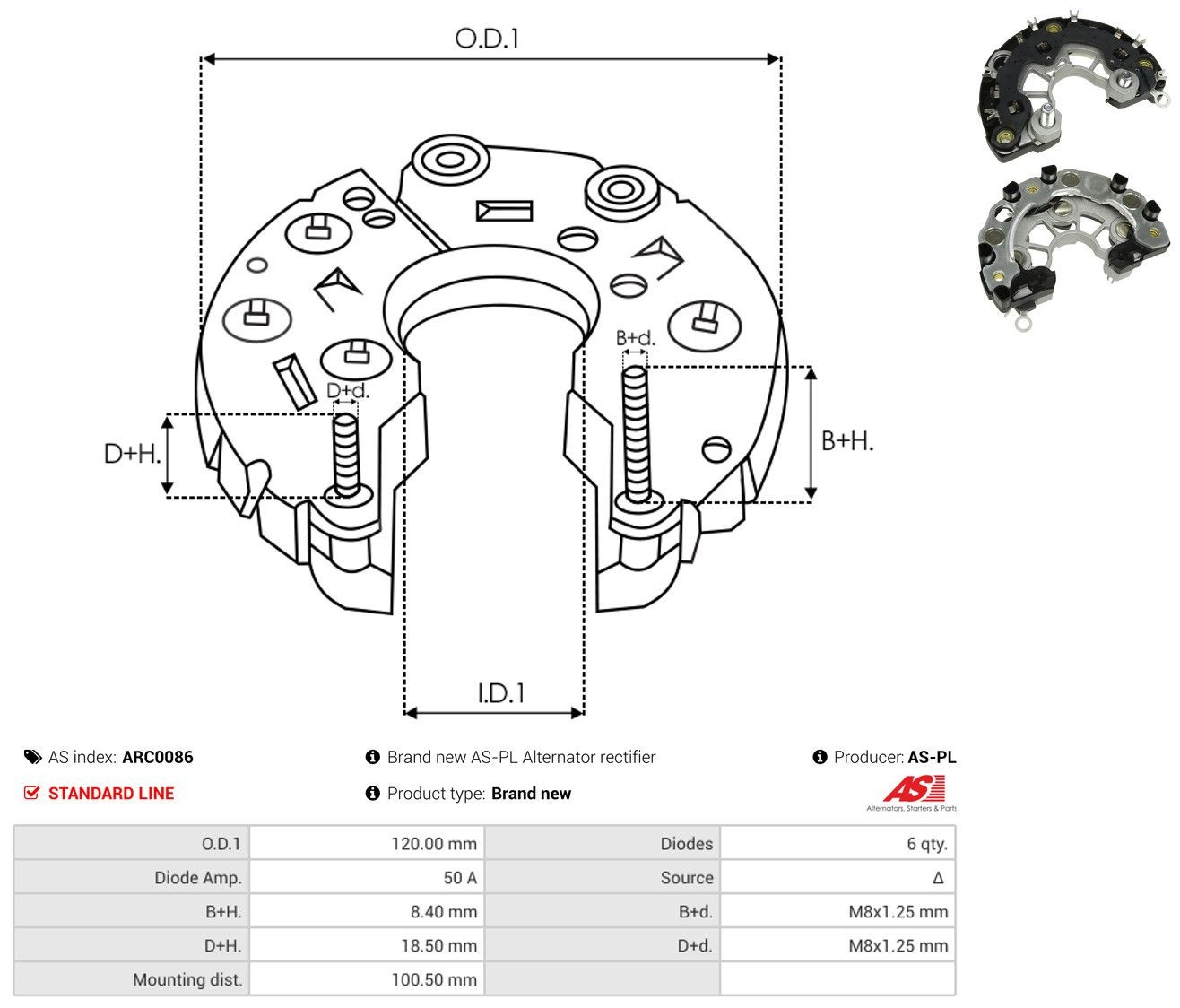 Comprar Puente de diodos, alternador Peugeot Boxer III 250