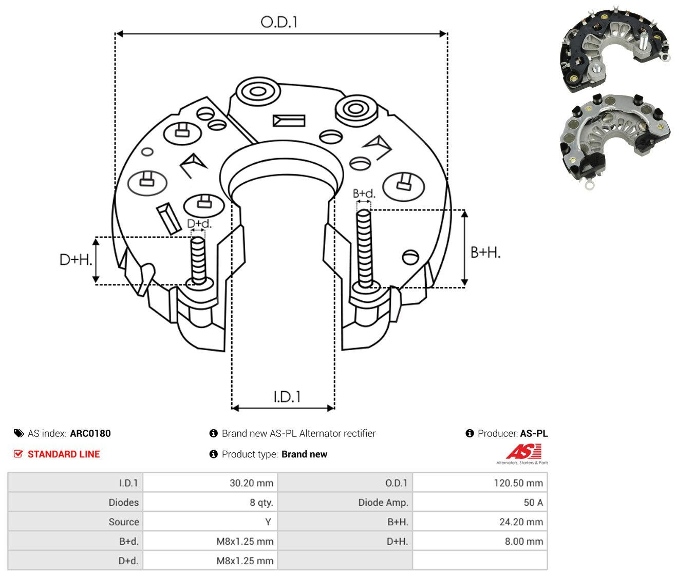 Comprar Puente de diodos, alternador Mini Cooper  R50, R53