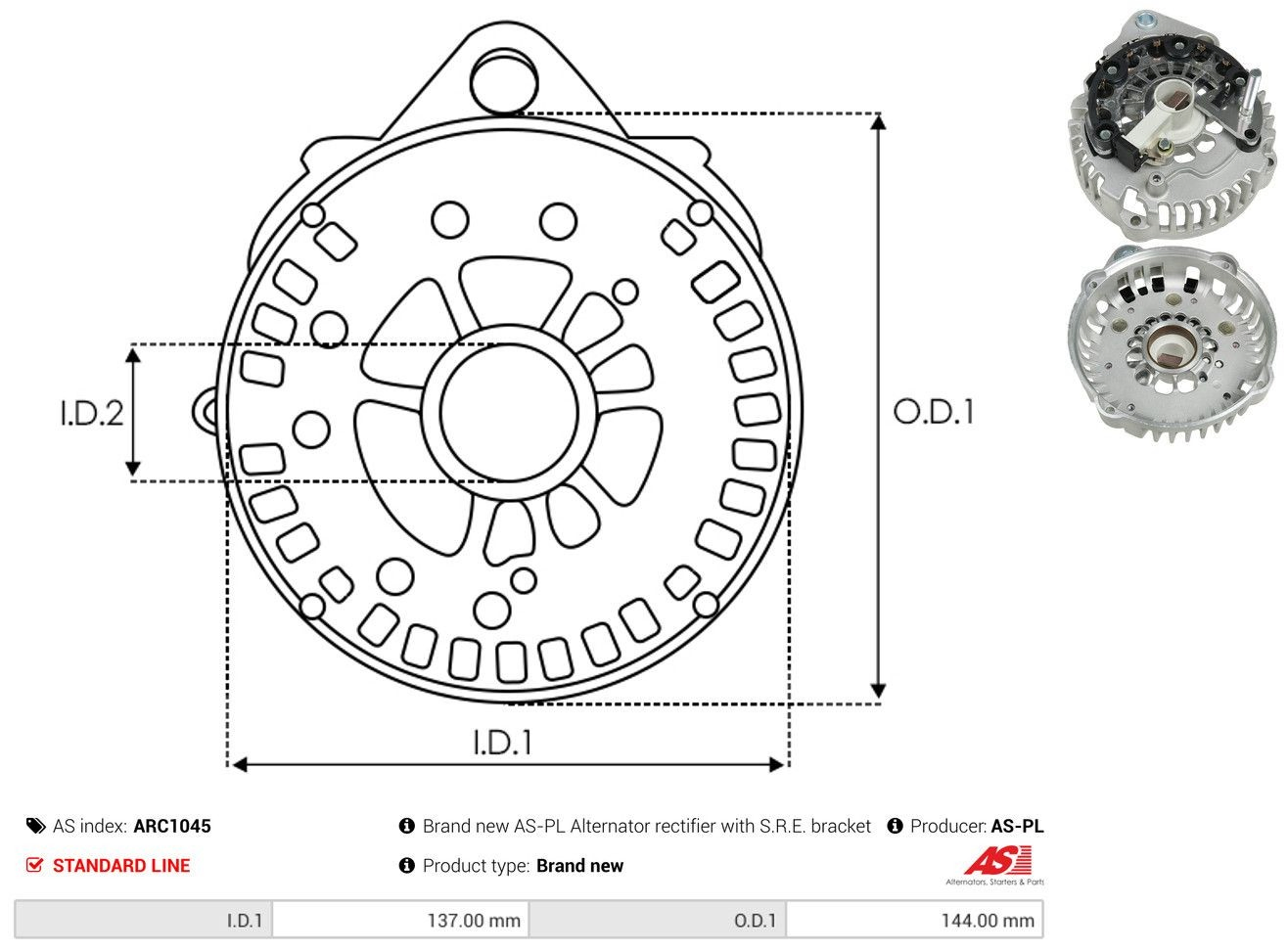 Puente de diodos, alternador para Opel Meriva B 