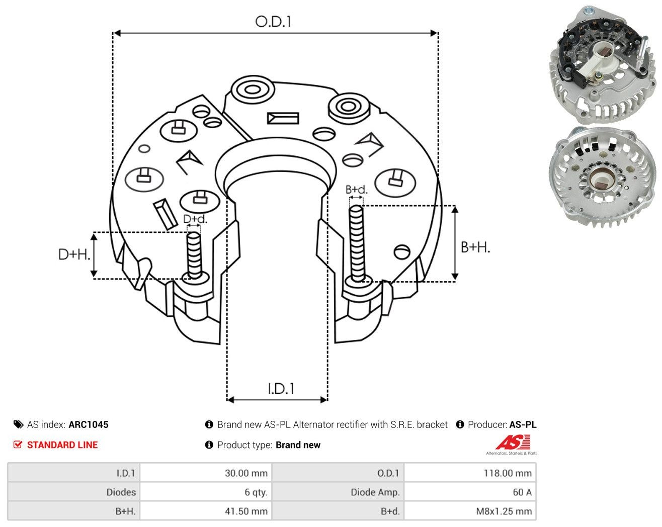  Puente de diodos, alternador Opel Meriva 
