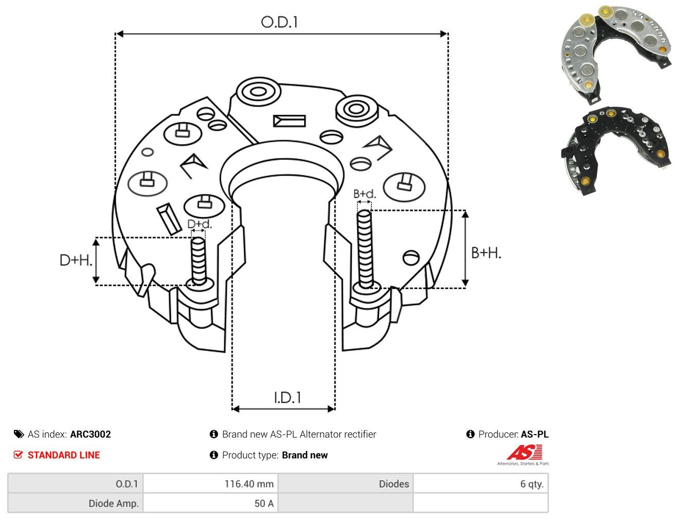 Comprar Puente de diodos, alternador Renault 11 3 dr 