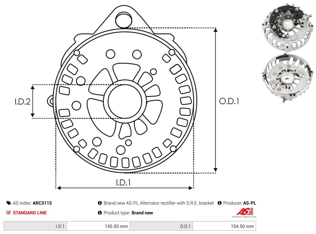 Alternador Diodo Puente Rectificador BMW X3 