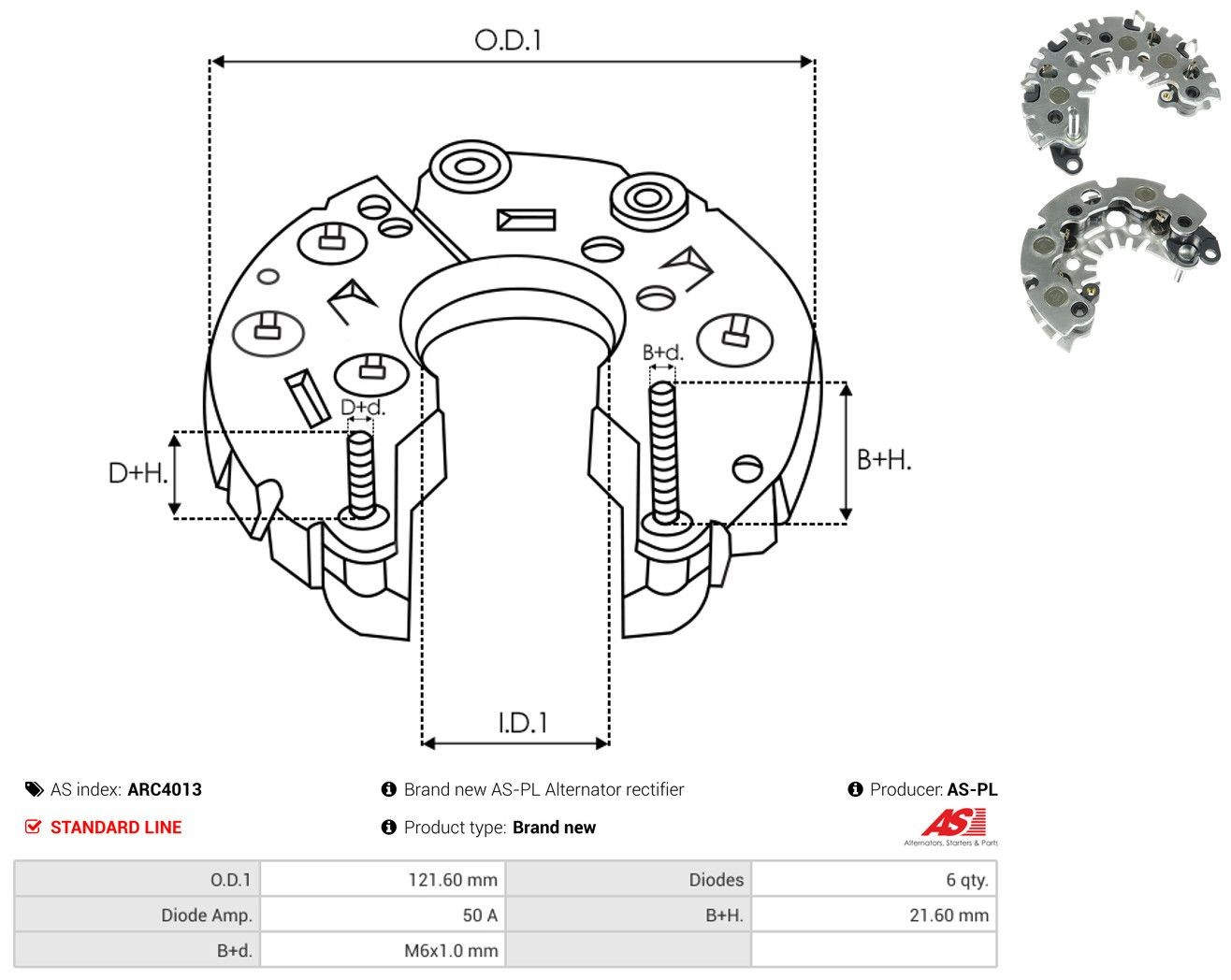 Comprar Puente de diodos, alternador Honda CR-V IV RM