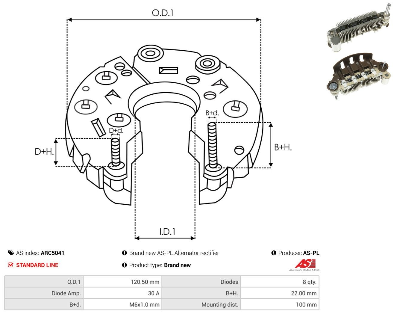 Comprar Puente de diodos, alternador Hyundai Sonata III 