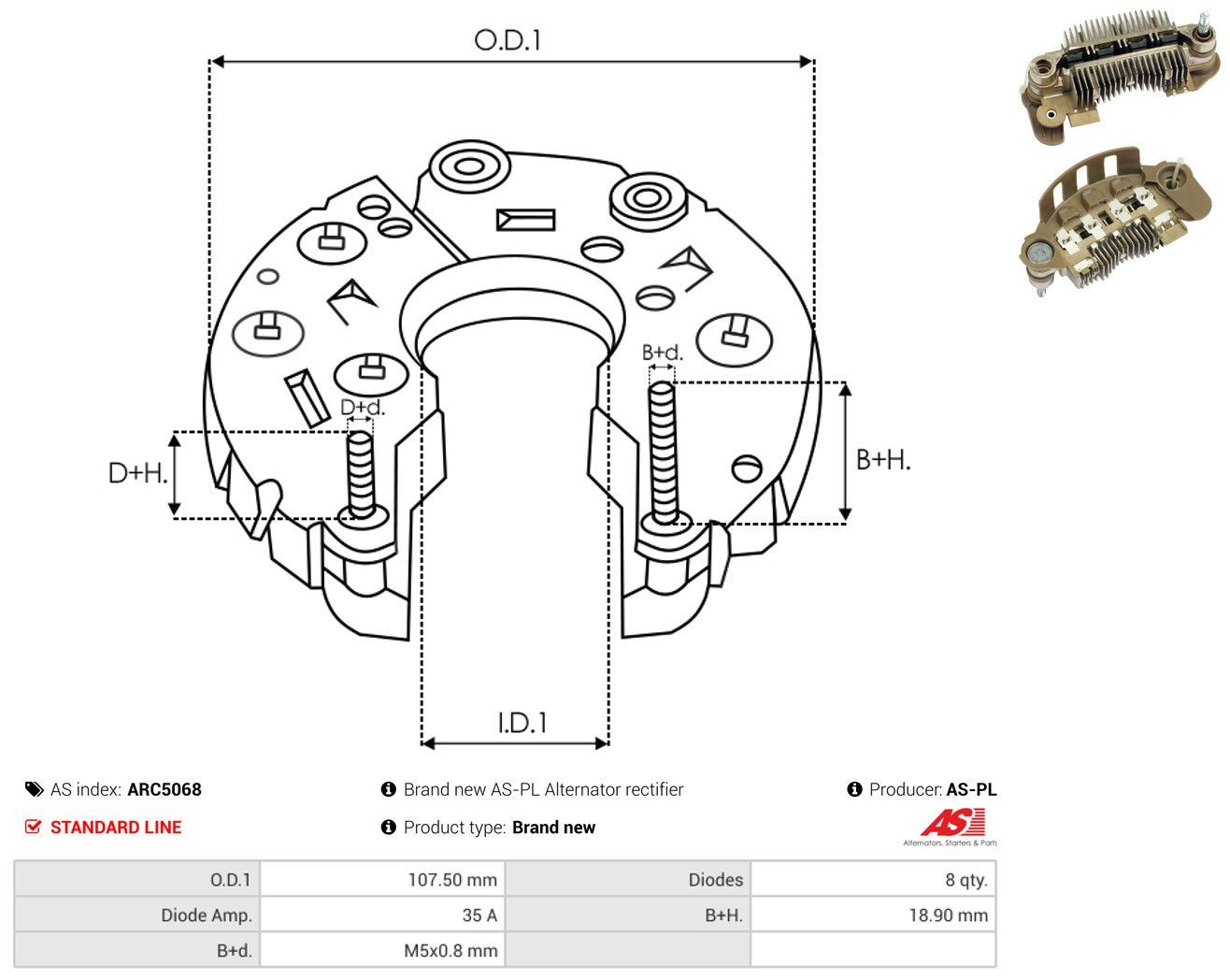Comprar 333819 Cargo Puente de diodos, alternador