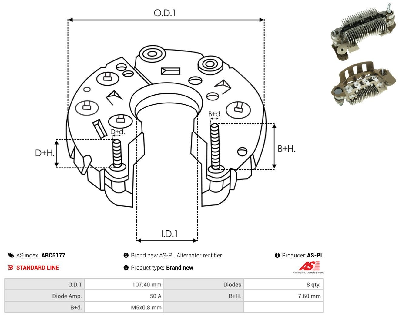 Puente rectificador del alternador Subaru XV I SUV (GP) (2012 - 2017) precio, desde 26,89 EUR