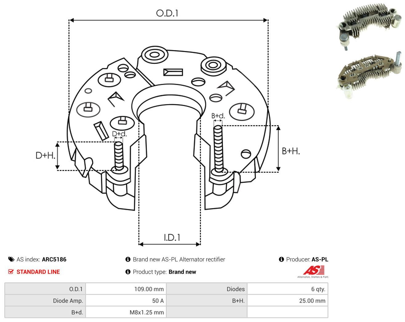 Comprar Puente de diodos, alternador Hyundai Elantra V MD