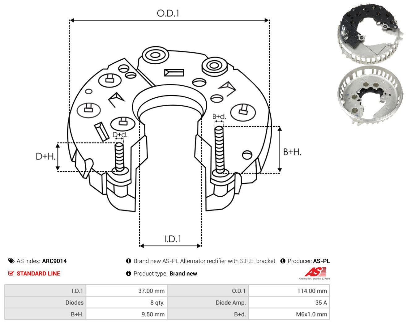 Puente rectificador del alternador Ford Maverick II SUV (1N2) (2001 - 2007) precio, desde 25,54 EUR