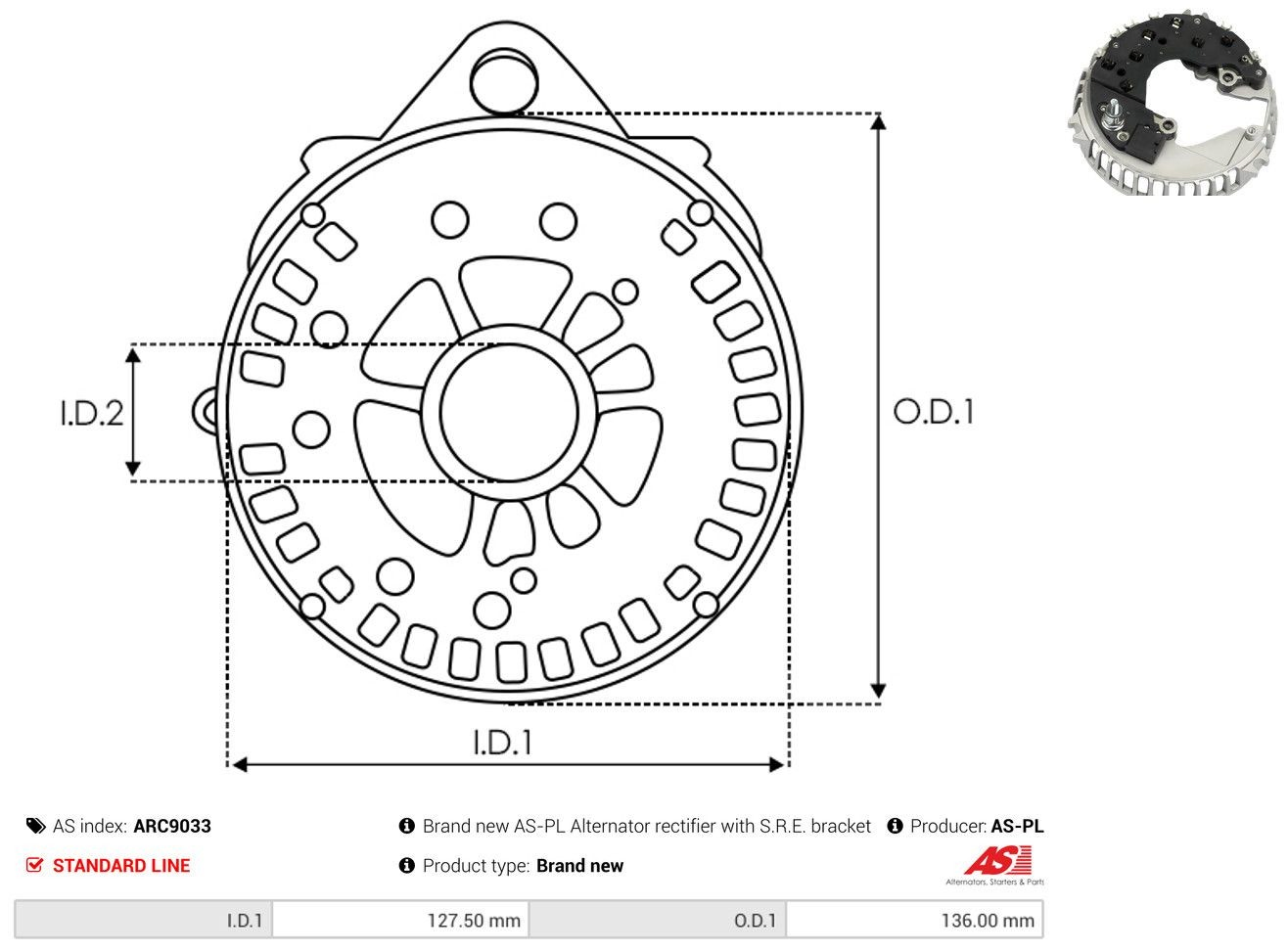Comprar Puente de diodos, alternador Ford Escape  