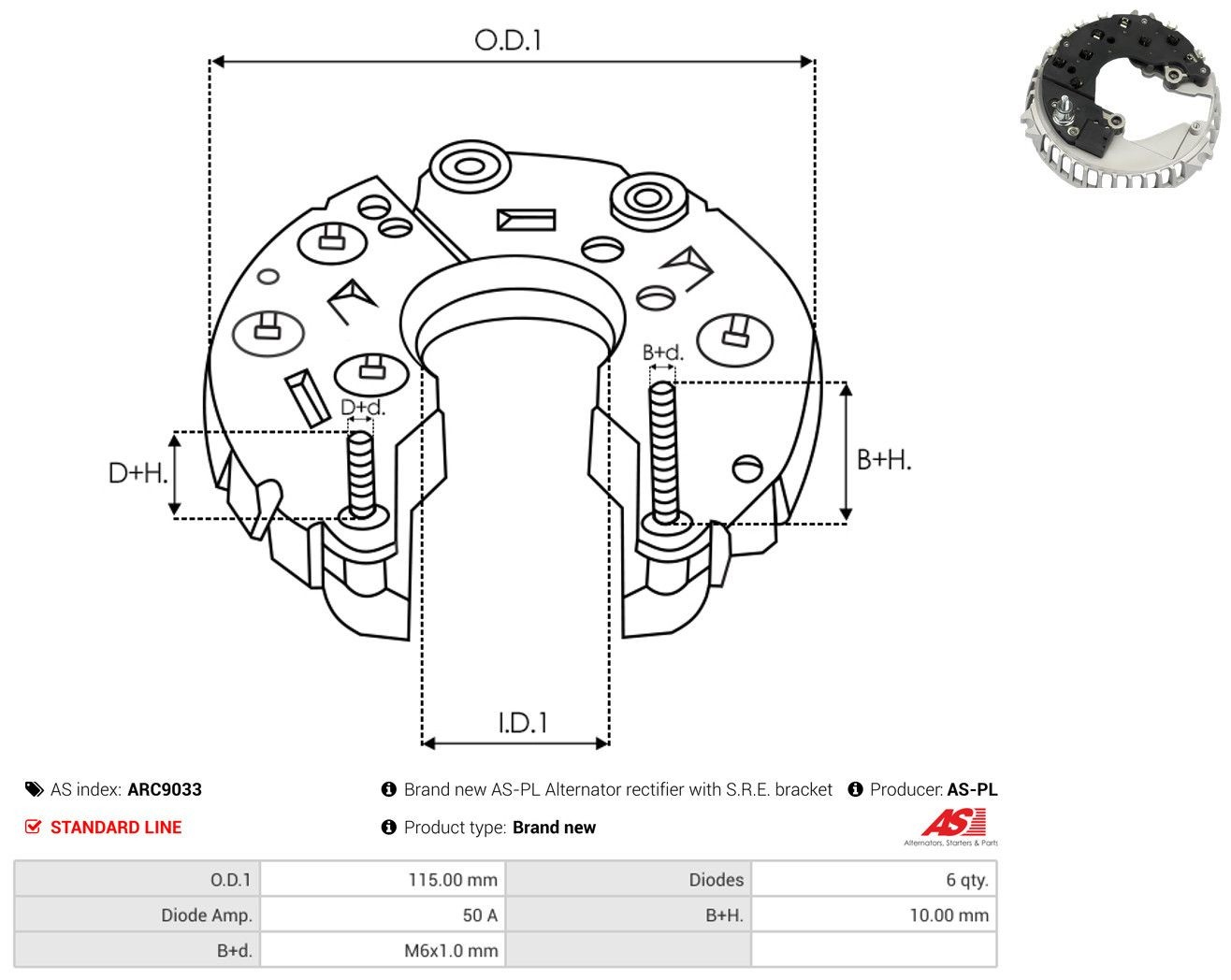 Puente rectificador del alternador Ford Escape SUV (2001 - 2007) precio, desde 22,76 EUR
