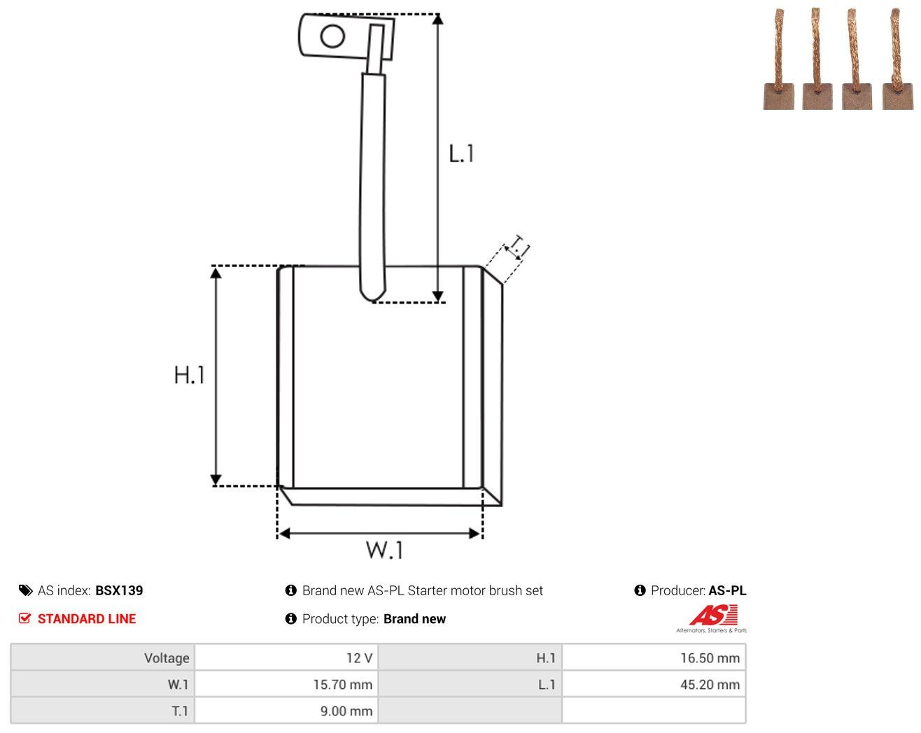Comprar Escobilla de motor de arranque Mercedes 100  631