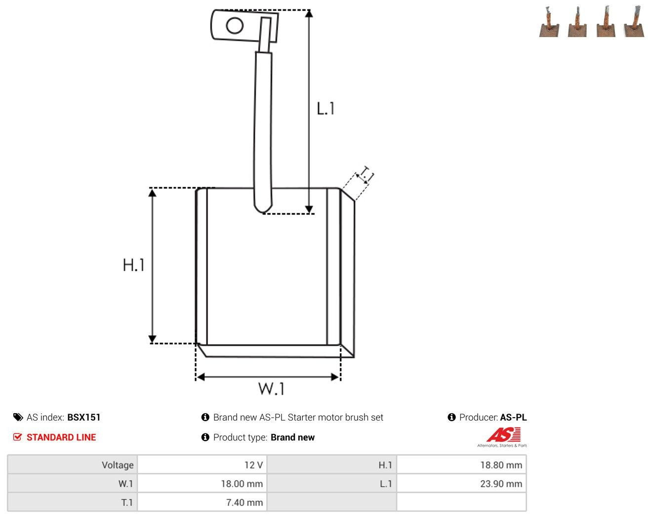 Comprar Escobilla de motor de arranque Audi 100 C2 43