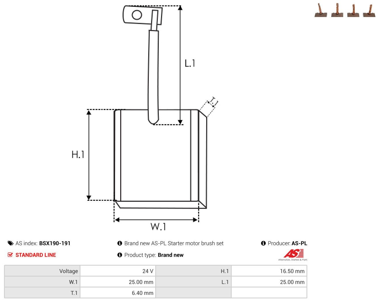 Comprar Escobilla de motor de arranque Mercedes Benz Truck TRUCK ACTROS  