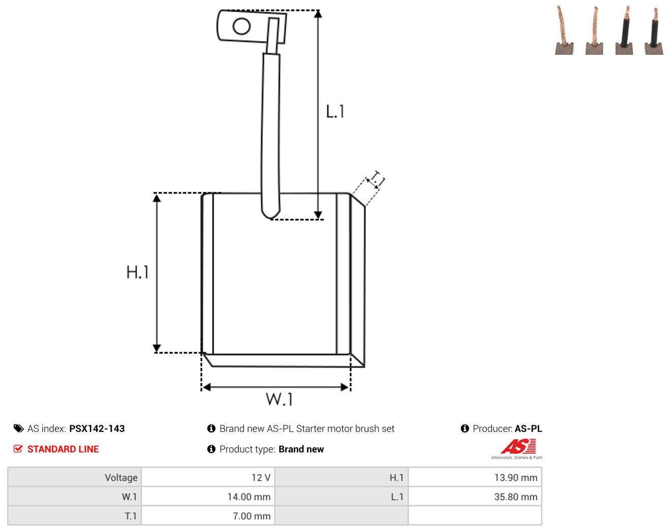 Escobilla motor de arranque para Seat Cordoba  6K2, C2