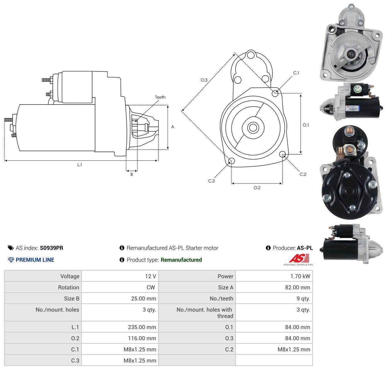 Comprar 0001115117 Chrysler Motores de arranque