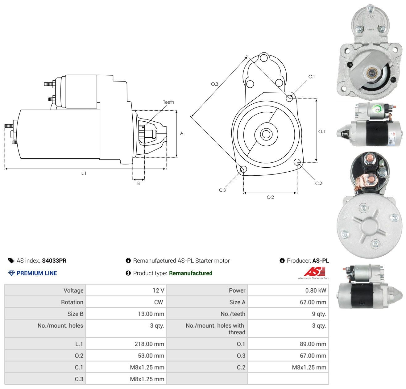 S4033PR As-pl Arranque motores