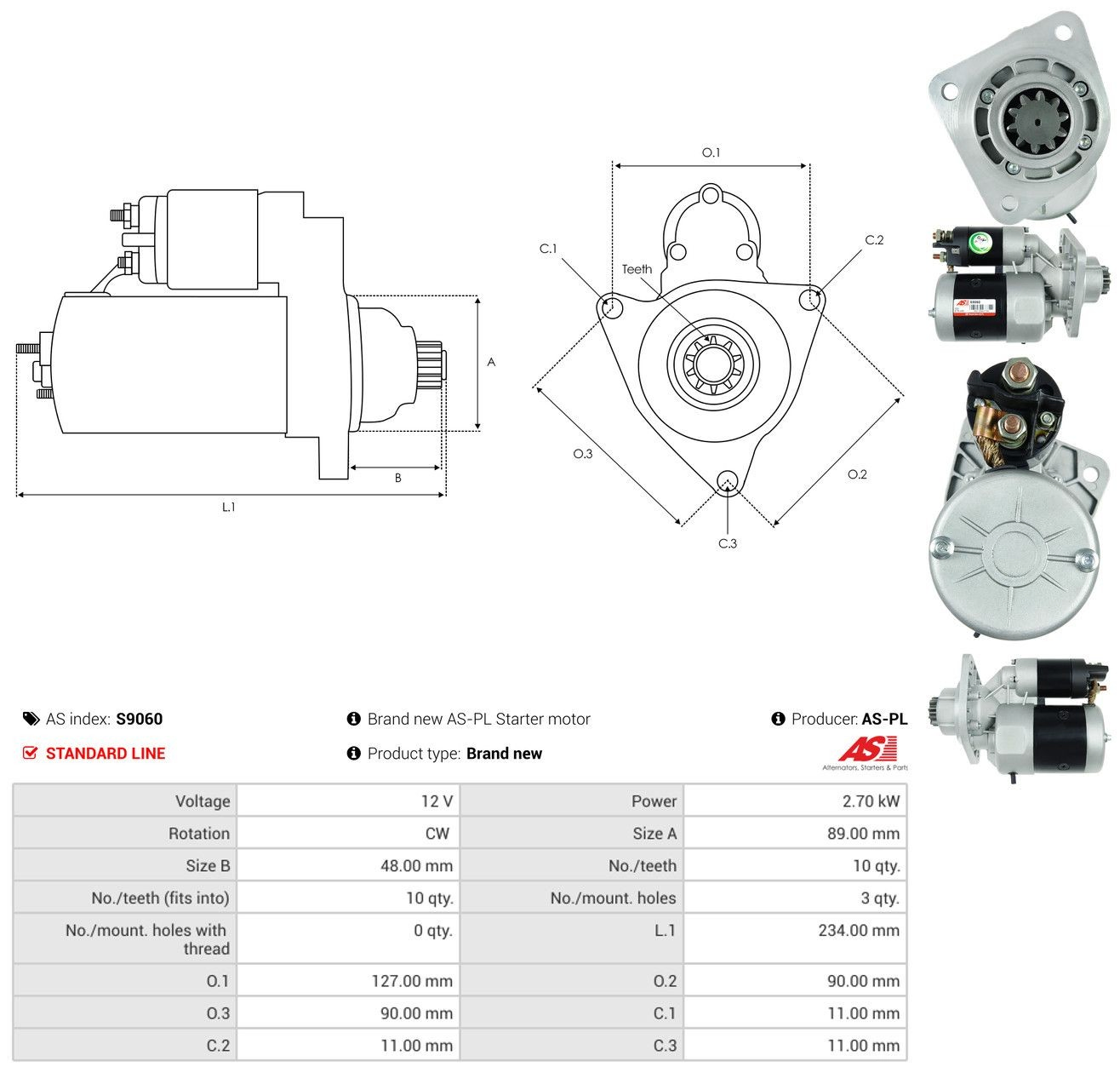 Comprar S9060 As-pl Motores de arranque