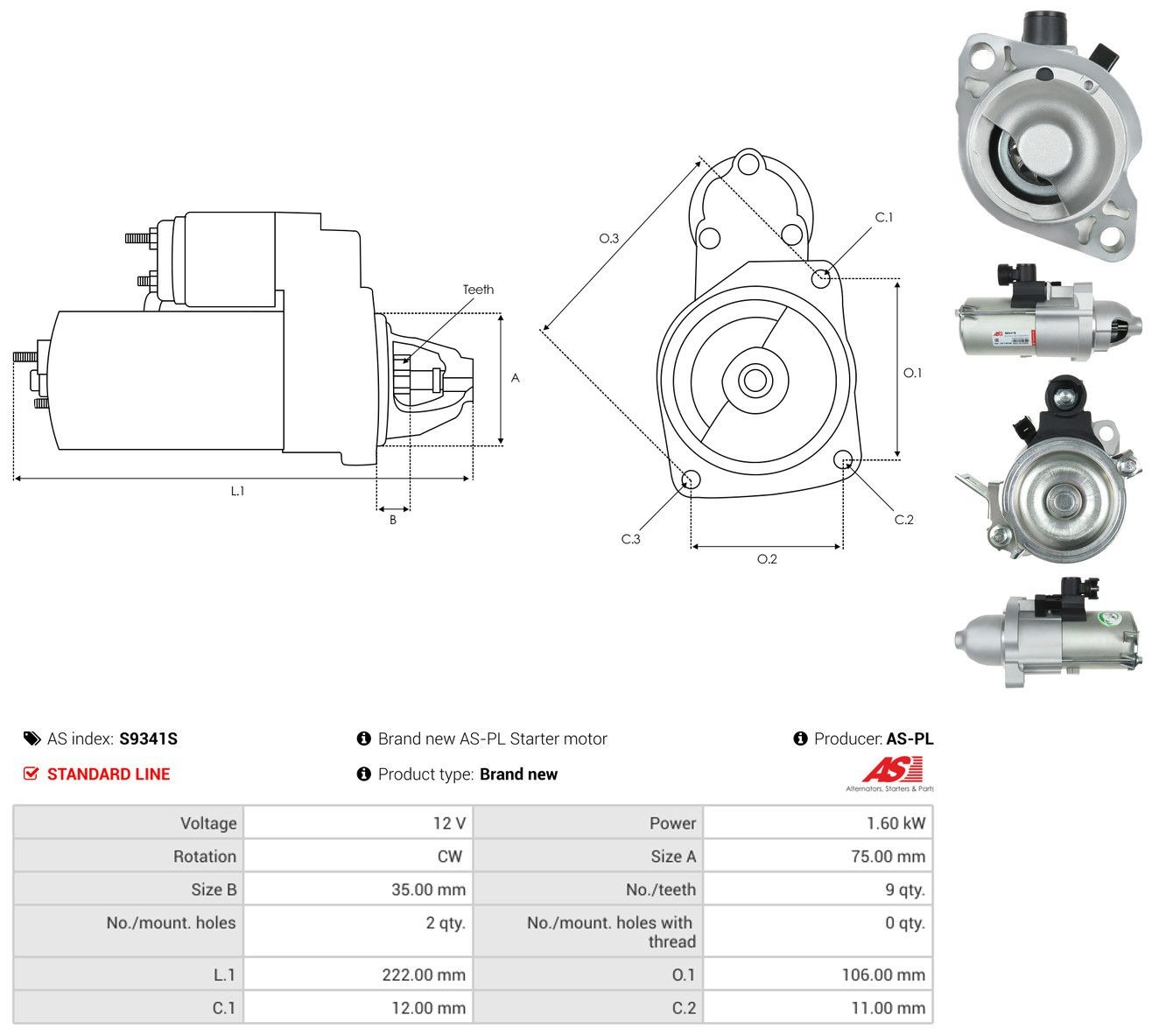 Burro de arranque  Mitsubishi SM74009 precio, desde 181,18 EUR