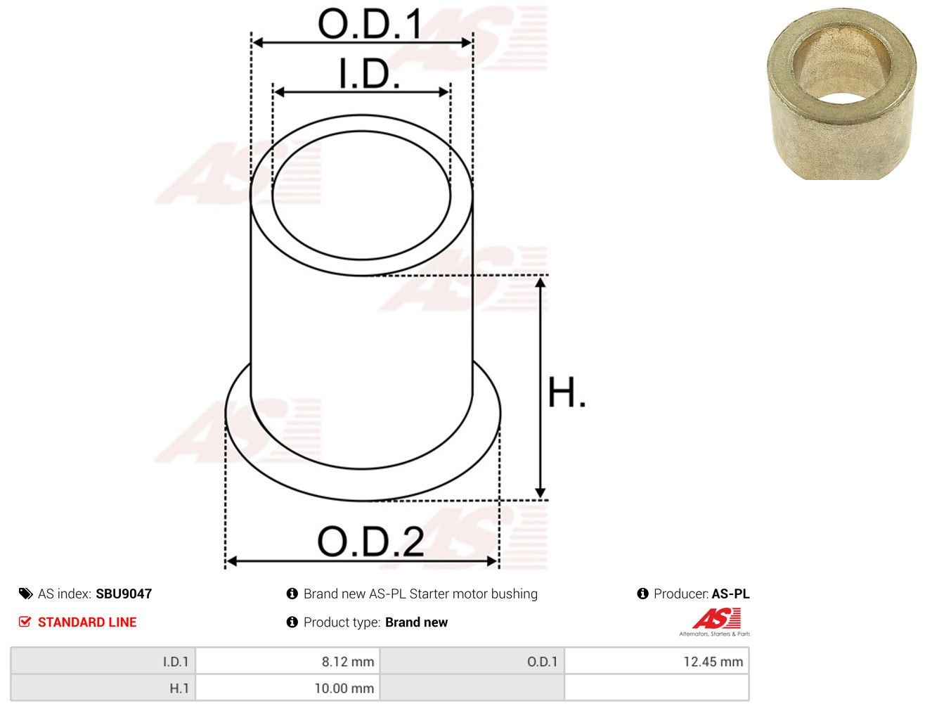 Buje de arranque para Ford Connect TOURNEO PU2