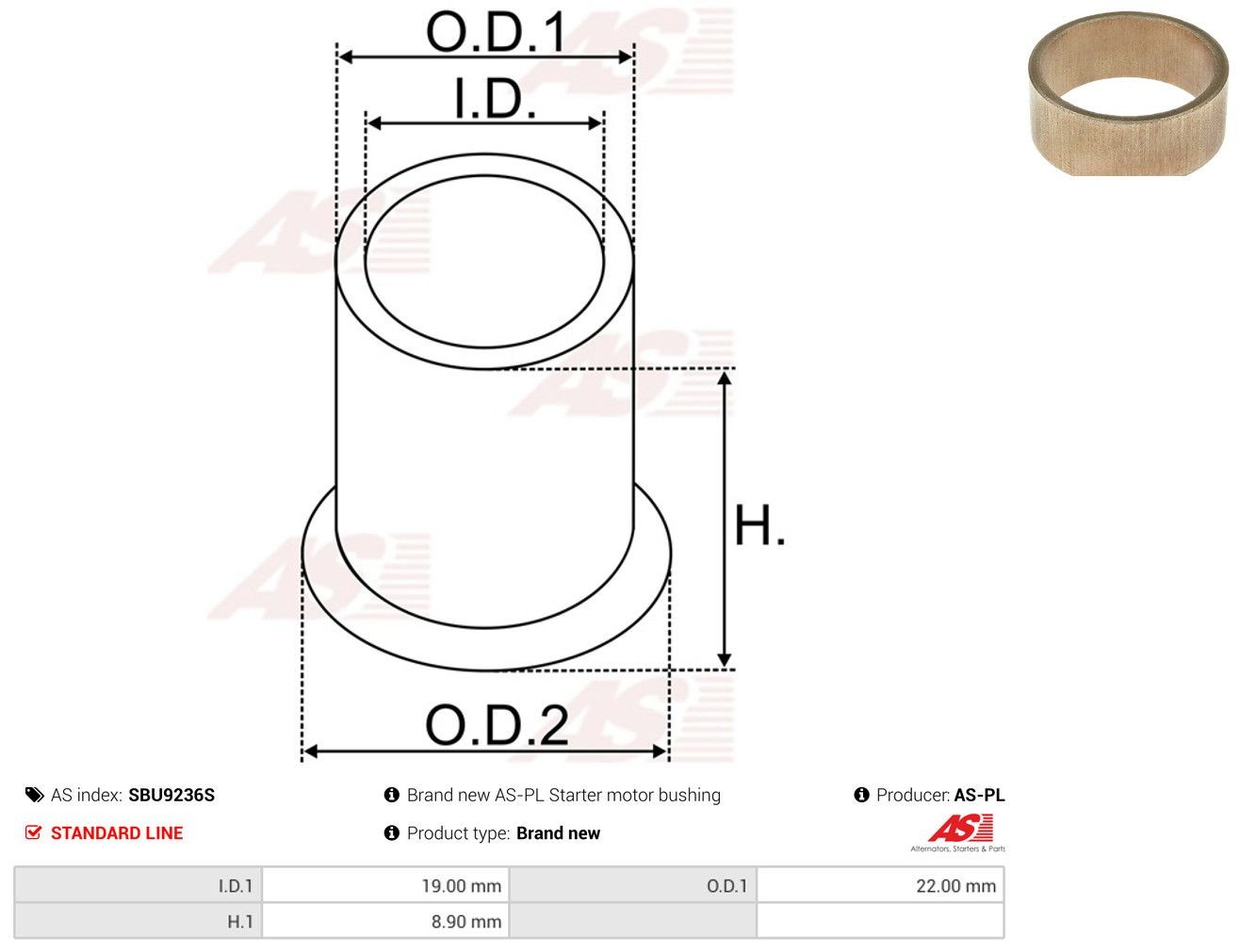 Buje de arranque Hyundai H100 furgoneta (P) (1993 - 2004) precio, desde 1,02 EUR