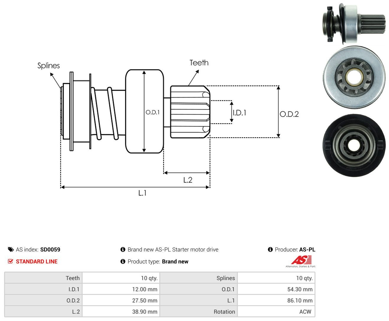 Bendix arranque As-pl SD0059