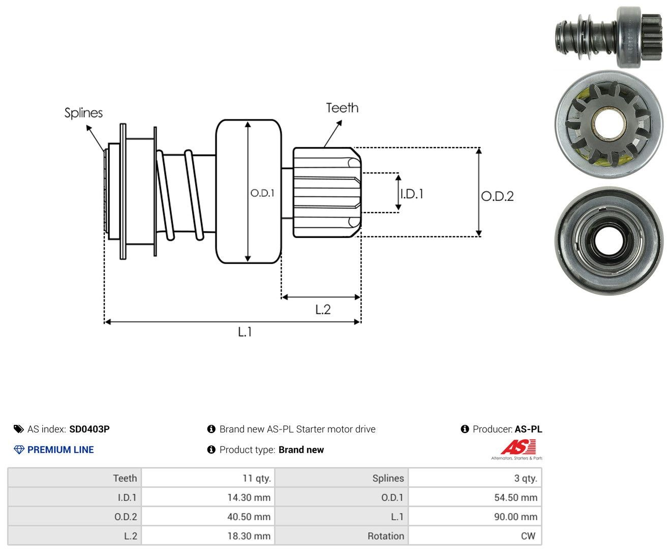 Bendix arranque As-pl SD0403P