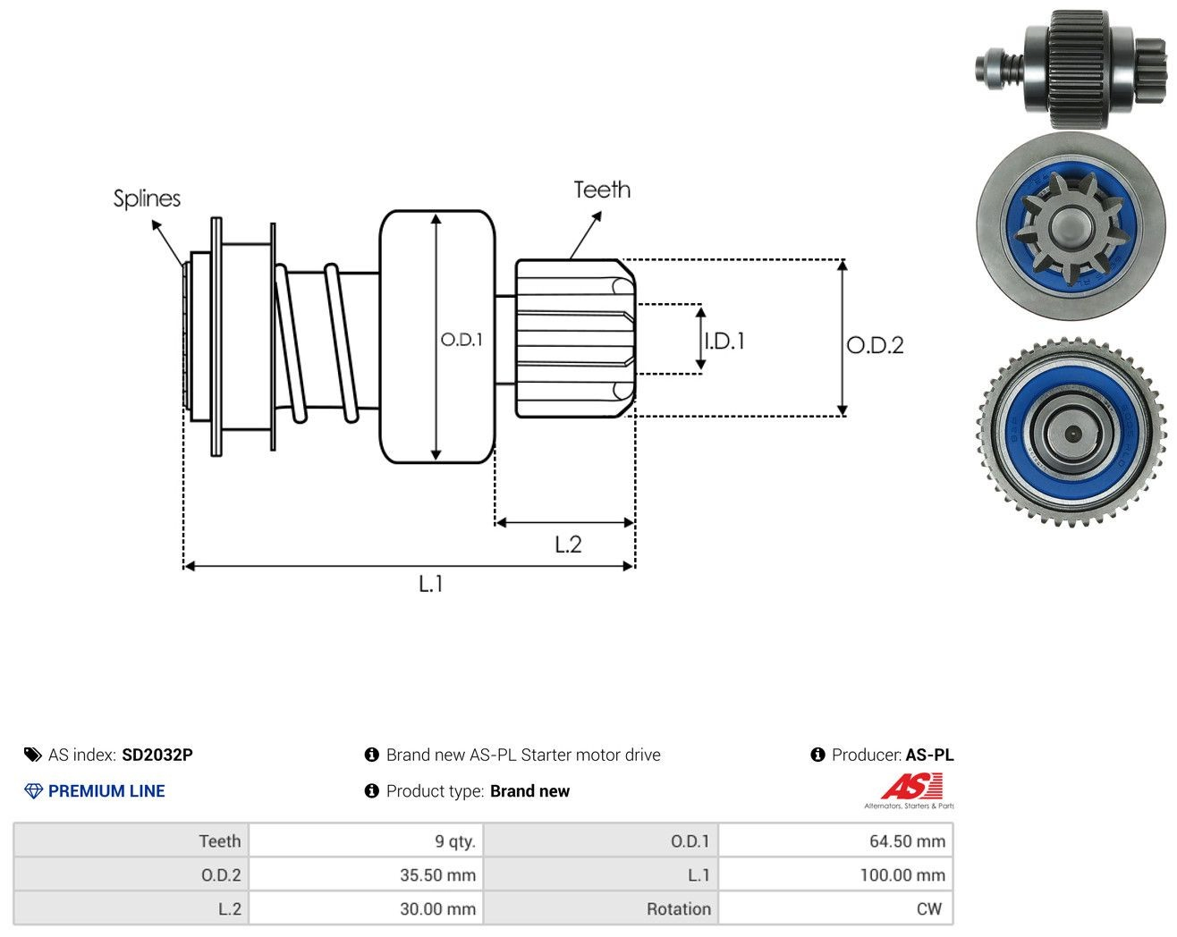 Bendix SD2032P As-pl