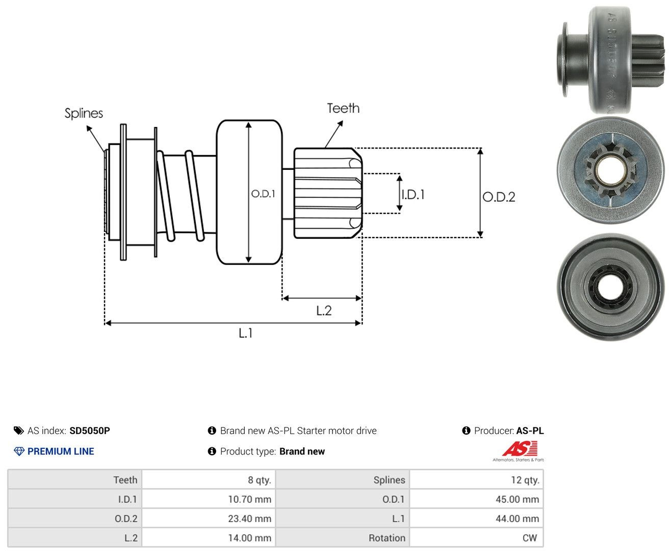 Bendix arranque As-pl SD5050P