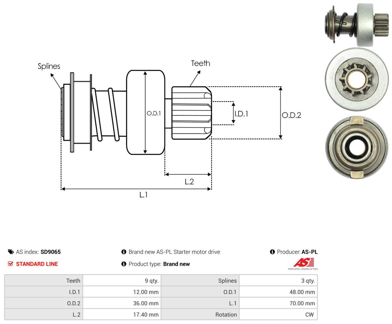SD320 Ford Bendix motor de arranque