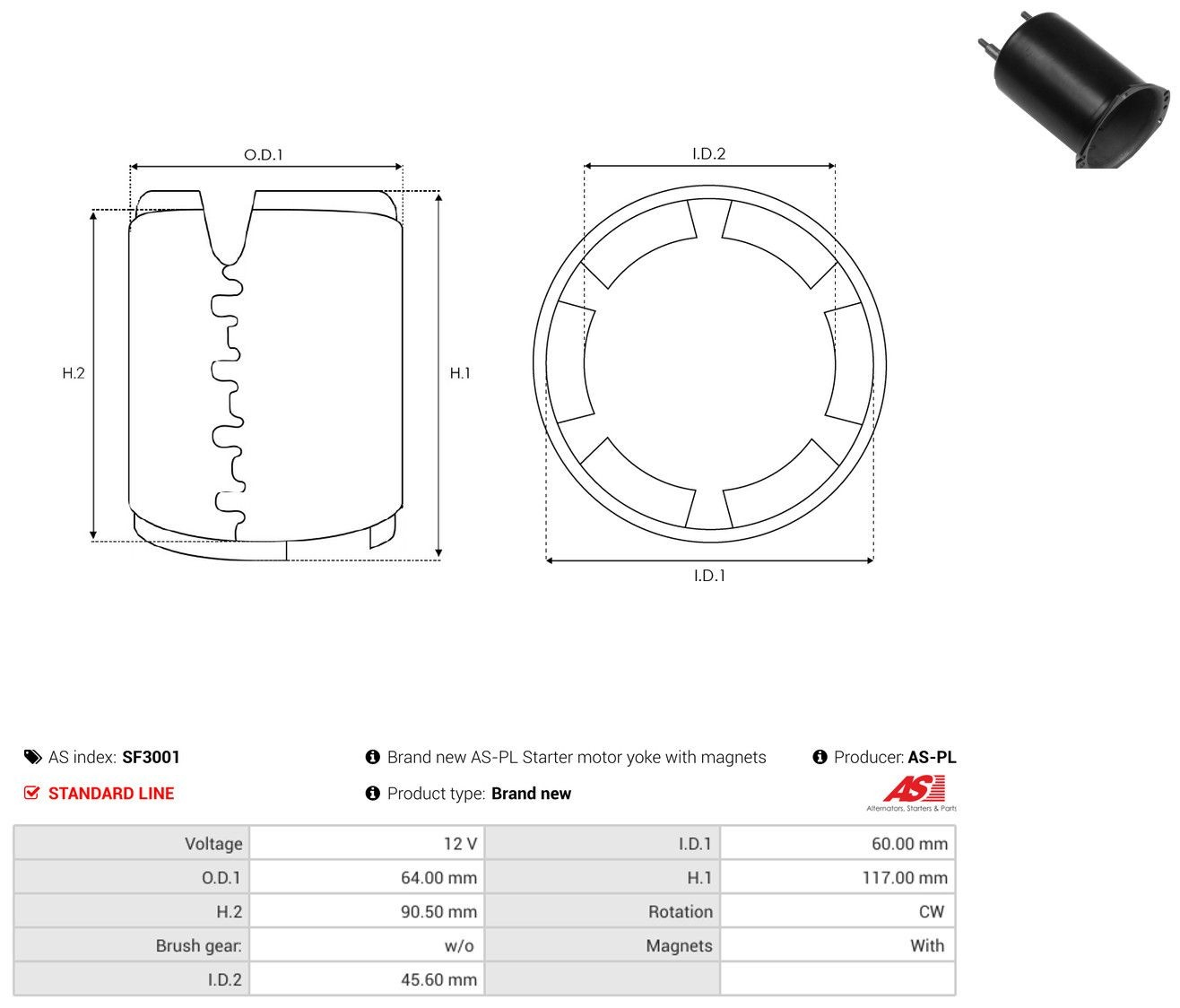 Comprar 338400 Cargo Bobinado del estator del motor de arranque