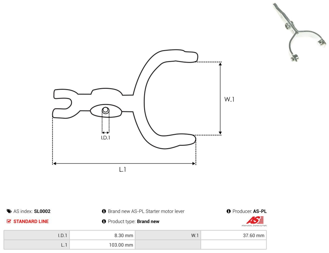 Comprar SL0002 As-pl Horquilla de arranque