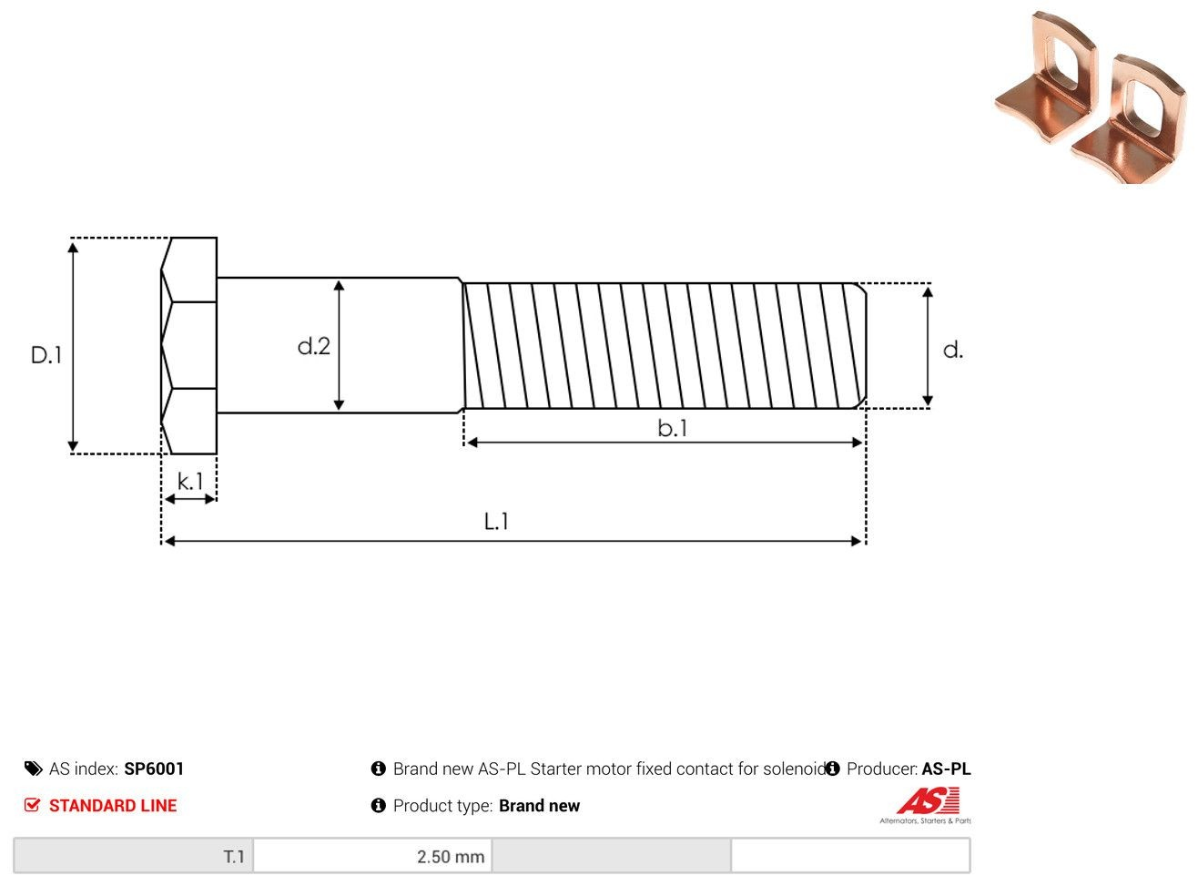 Kit de reparación del solenoide de arranque As-pl SP6001 precio, desde 2,48 EUR