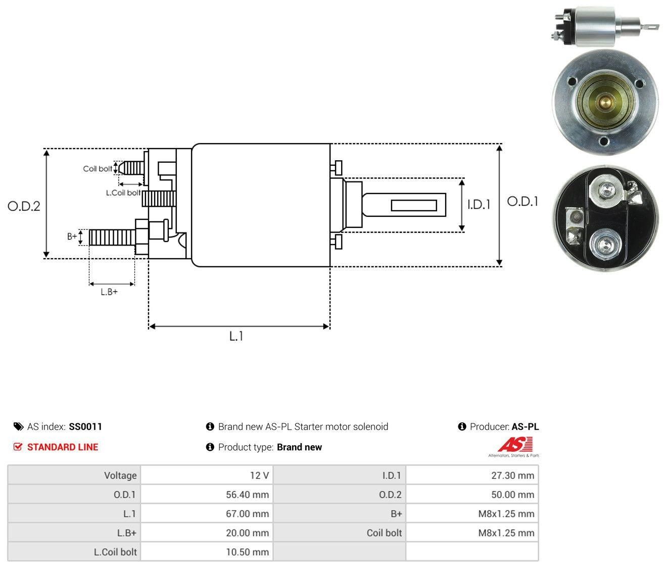 Comprar Solenoide de arranque Volkswagen Transporter T4 70E, 70L, 70M, 7DE, 7DL, 7DM
