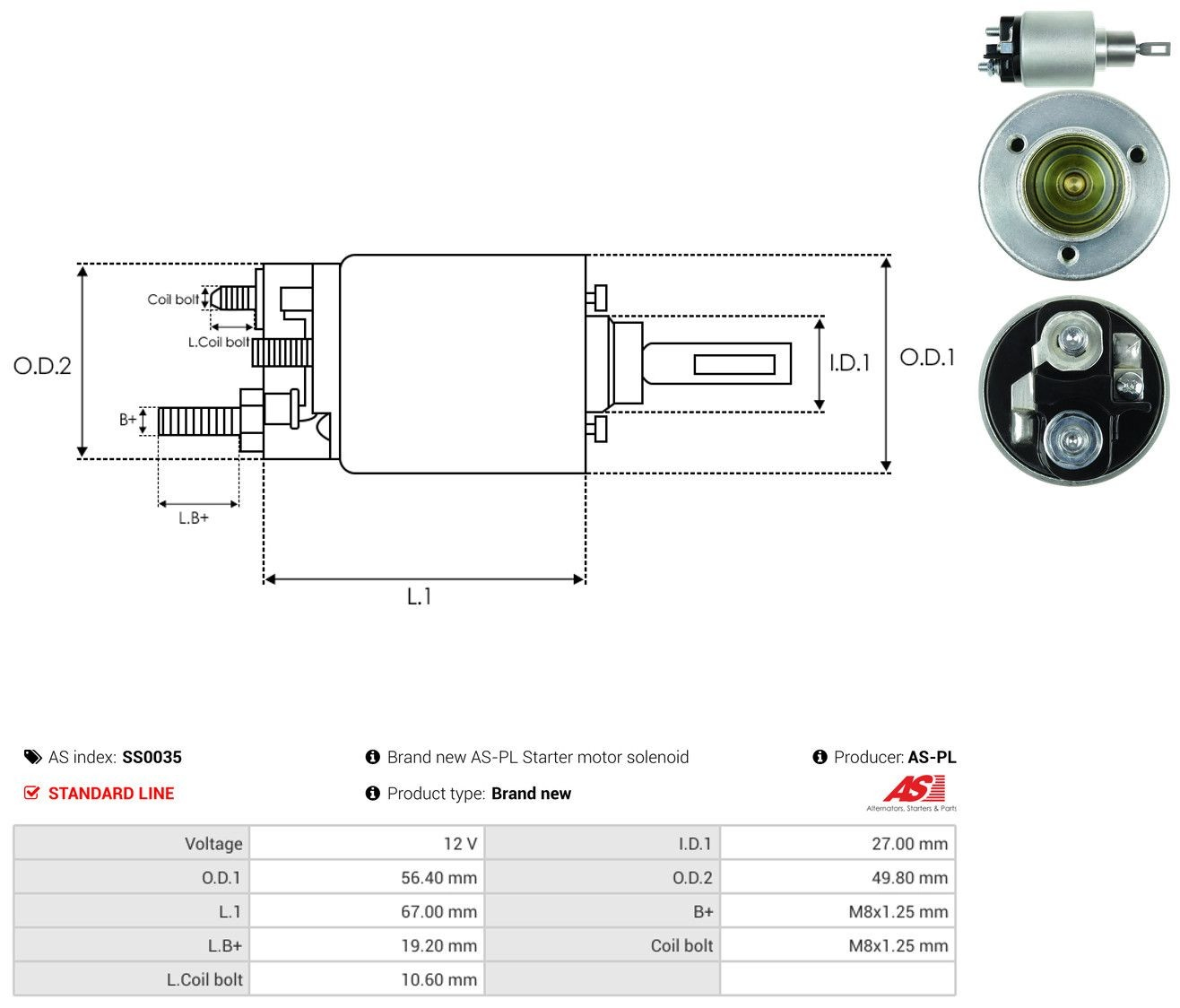  Solenoide de arranque Mercedes S 