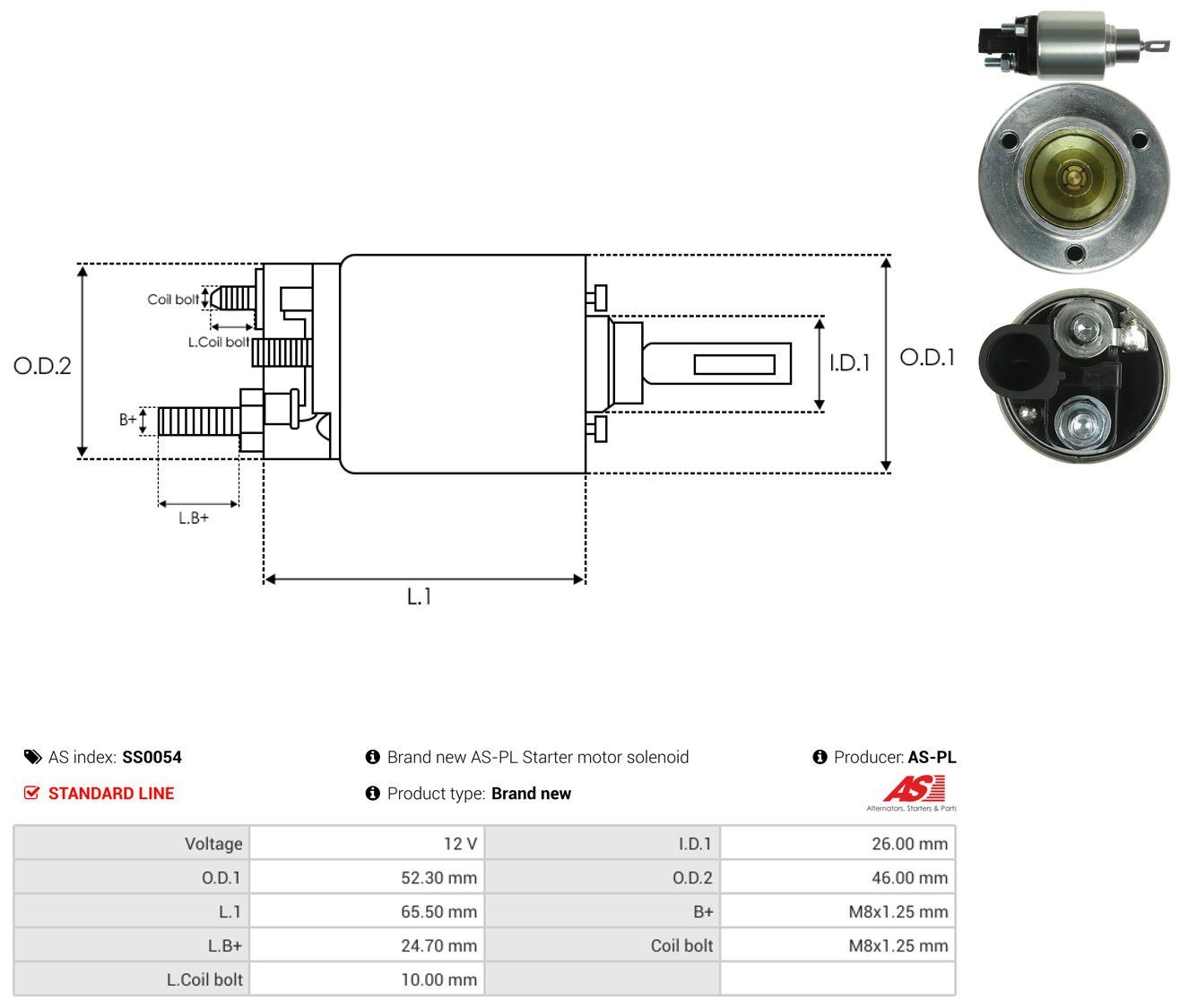  Solenoide de arranque Audi A3 