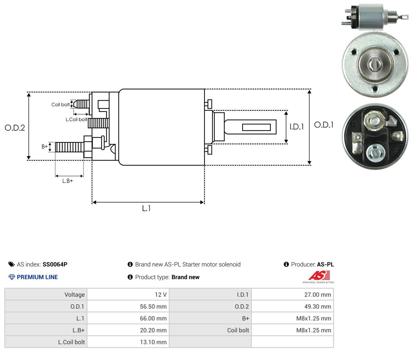 Comprar Solenoide de arranque Chrysler Voyager III RG, RS