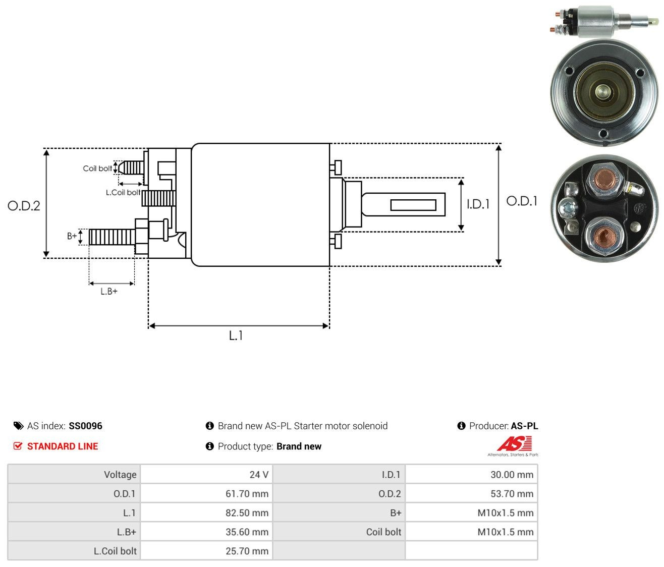 Interruptor solenoide As-pl SS0096